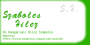 szabolcs hilcz business card